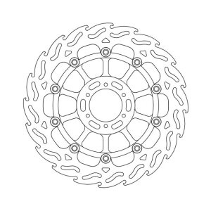 Moto-Master Flame series floating brake rotor