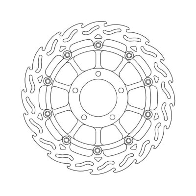 Moto-Master Flame series floating brake rotor