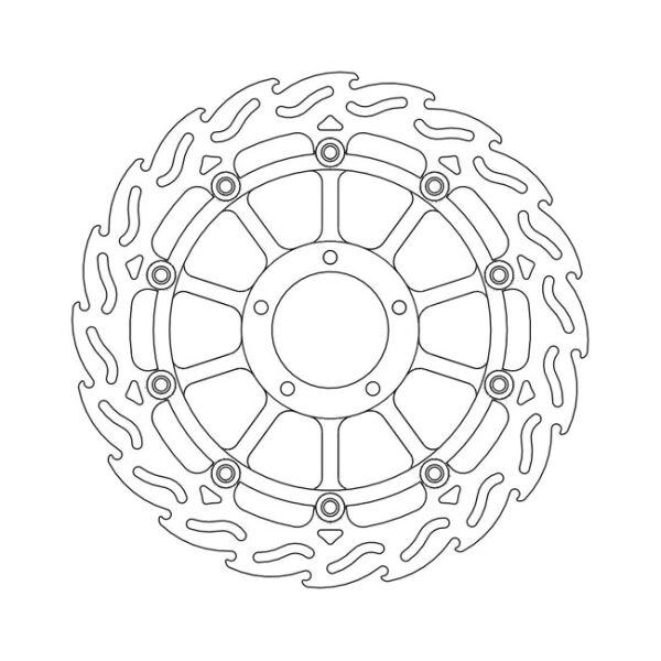 Moto-Master Flame series floating brake rotor