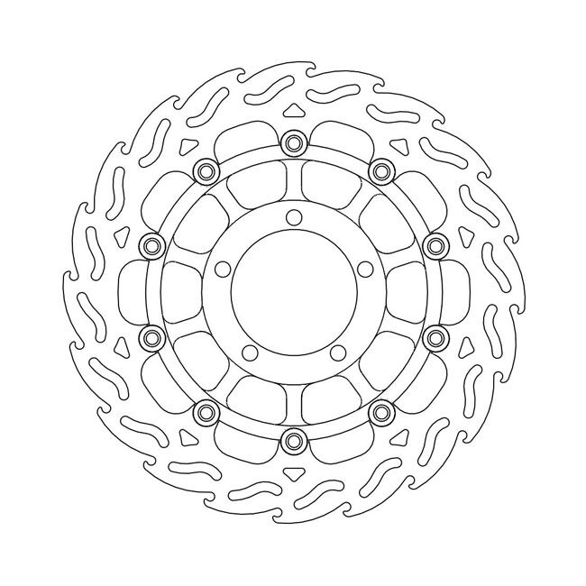 Moto-Master Flame series floating brake rotor