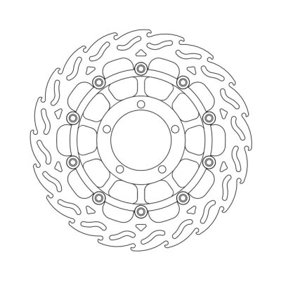 Moto-Master Flame series floating brake rotor