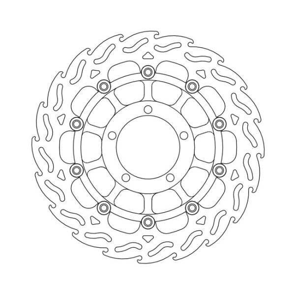 Moto-Master Flame series floating brake rotor