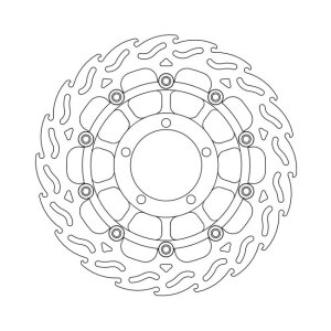 Moto-Master Flame series floating brake rotor