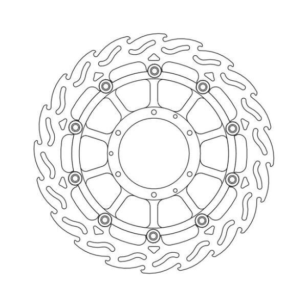 Moto-Master Flame series floating brake rotor