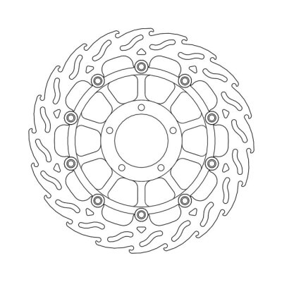Moto-Master Flame series floating brake rotor
