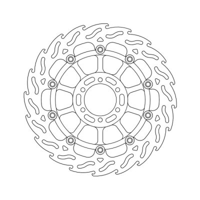 Moto-Master Flame series floating brake rotor