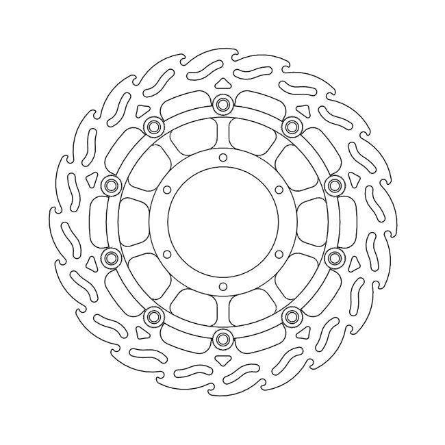 Moto-Master Flame series floating brake rotor