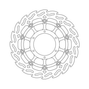 Moto-Master Flame series floating brake rotor