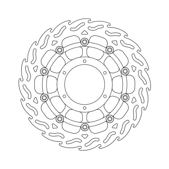 Moto-Master Flame series floating brake rotor