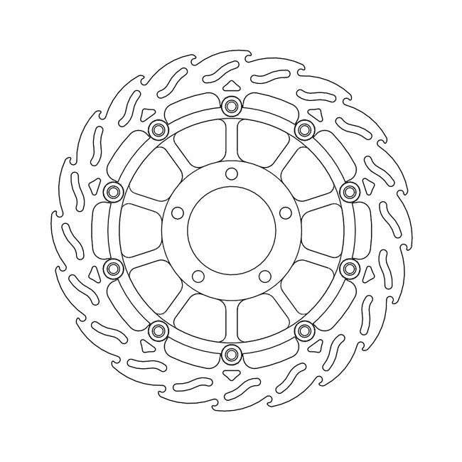 Moto-Master Flame series floating brake rotor