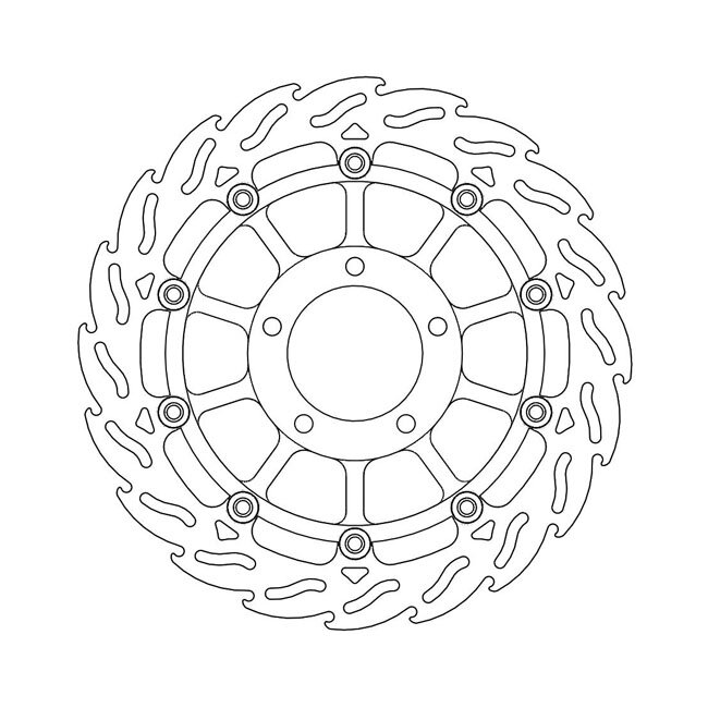Moto-Master Flame series floating brake rotor