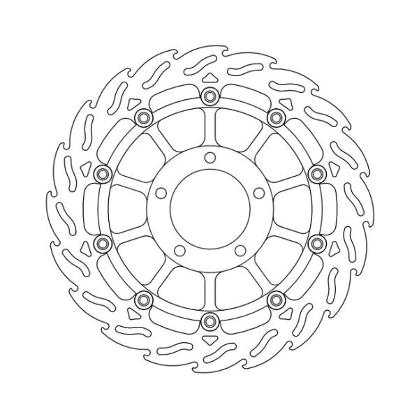 Moto-Master Flame series floating brake rotor