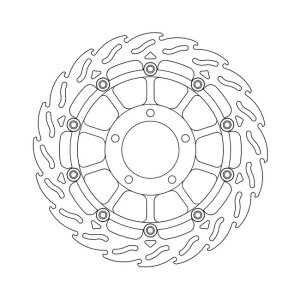 Moto-Master Flame series floating brake rotor