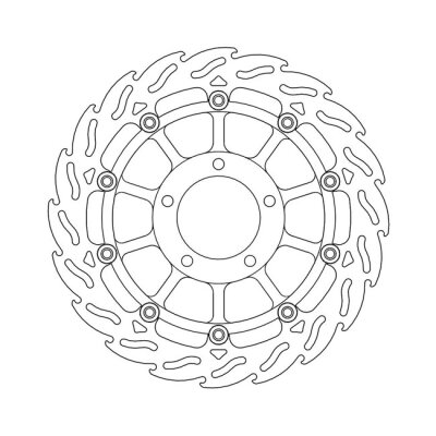 Moto-Master Flame series floating brake rotor