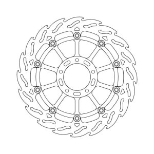 Moto-Master Flame series floating brake rotor