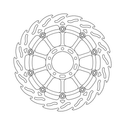 Moto-Master Flame series floating brake rotor