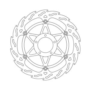 Moto-Master Flame series floating brake rotor