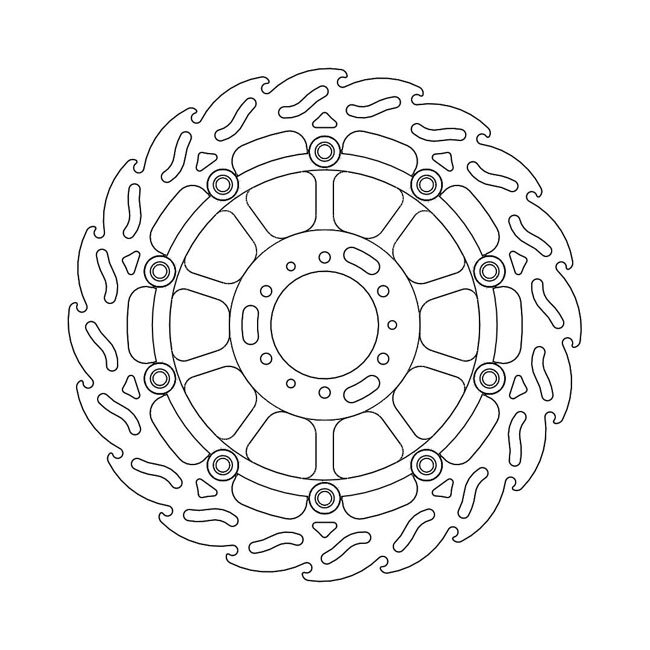 Moto-Master Flame series floating brake rotor