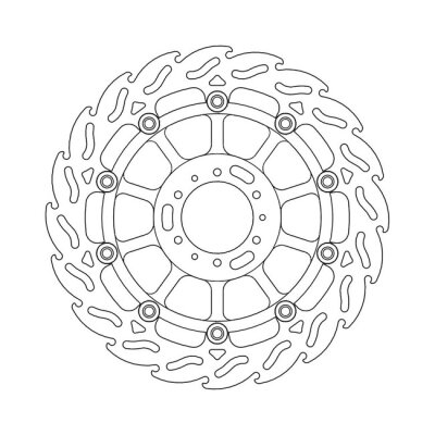 Moto-Master Flame series floating brake rotor