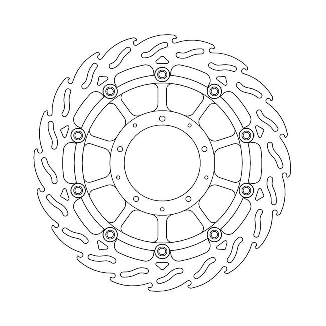 Moto-Master Flame series floating brake rotor