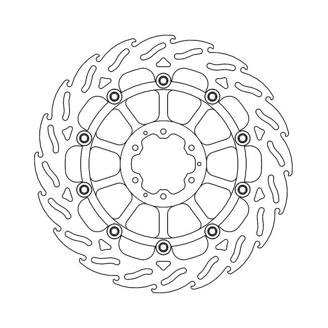 Moto-Master Flame series floating brake rotor