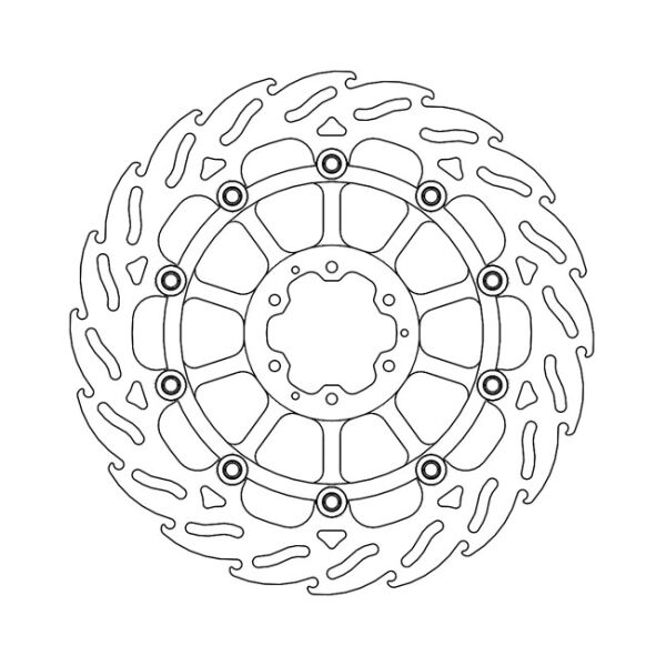 Moto-Master Flame series floating brake rotor