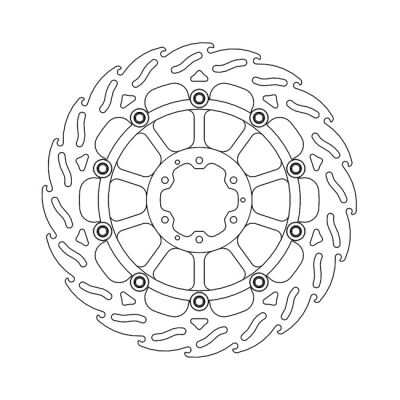 Moto-Master Flame series floating brake rotor