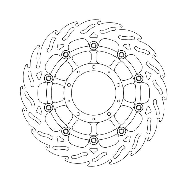 Moto-Master Flame series floating brake rotor