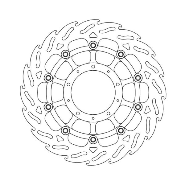 Moto-Master Flame series floating brake rotor