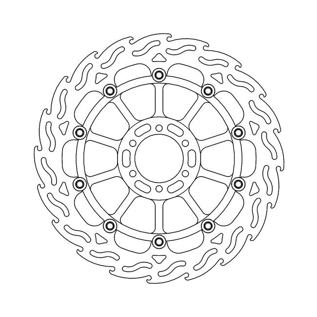 Moto-Master Flame series floating brake rotor