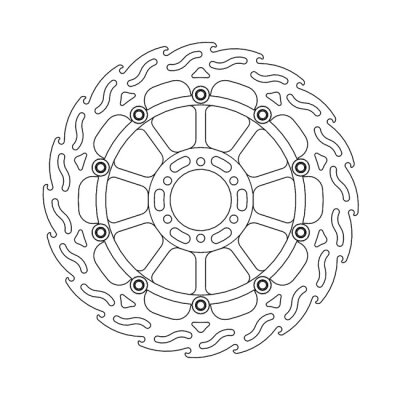 Moto-Master Flame series floating brake rotor