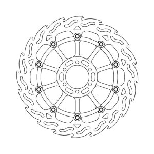 Moto-Master Flame series floating brake rotor