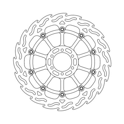 Moto-Master Flame series floating brake rotor