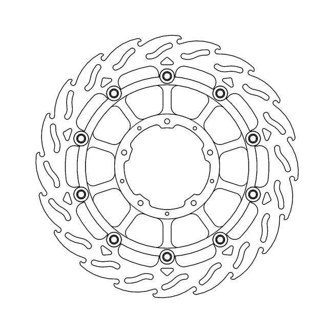 Moto-Master Flame series floating brake rotor