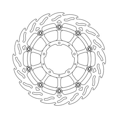 Moto-Master Flame series floating brake rotor
