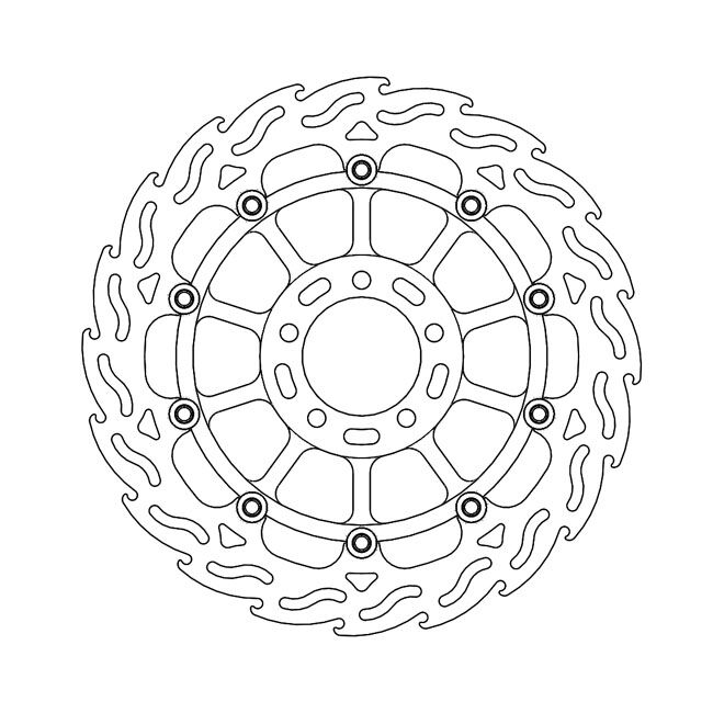 Moto-Master Flame series floating brake rotor