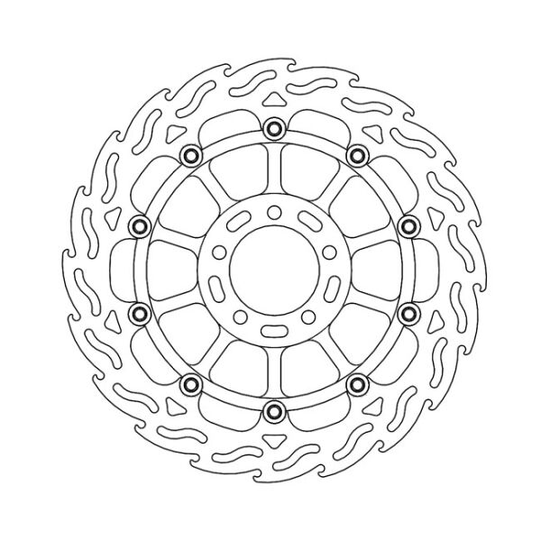 Moto-Master Flame series floating brake rotor