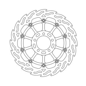 Moto-Master Flame series floating brake rotor