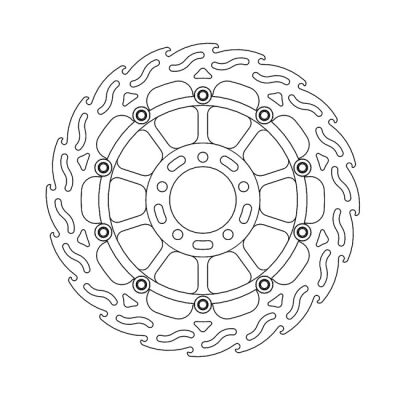 Moto-Master Flame series floating brake rotor