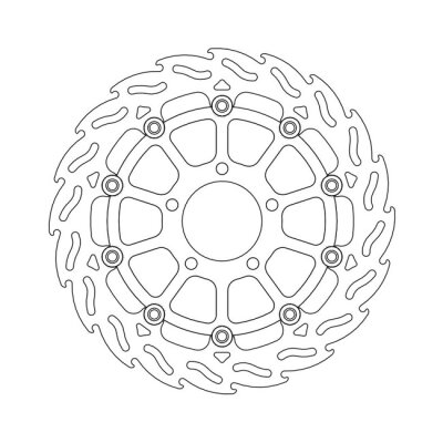 Moto-Master Flame series floating brake rotor