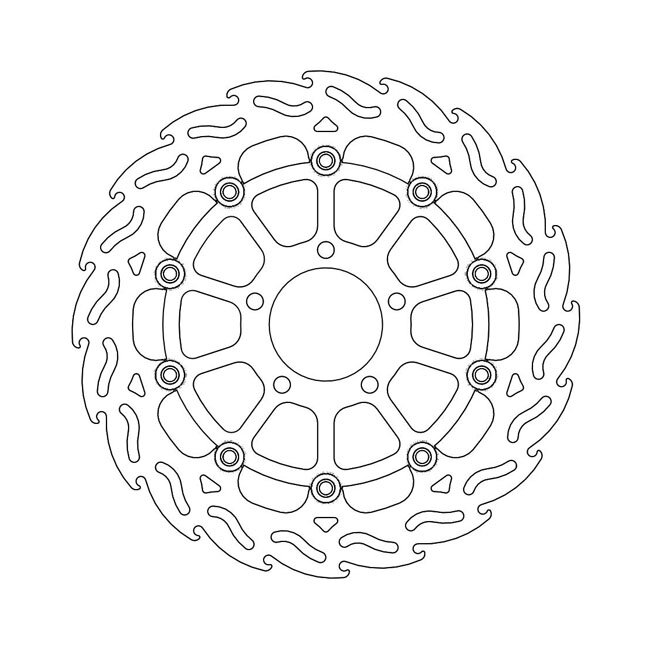 Moto-Master Flame series floating brake rotor