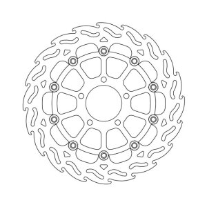Moto-Master Flame series floating brake rotor