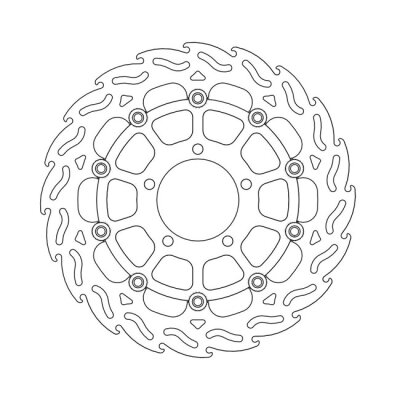 *6 DAYS EXTRA TRANSIT TIME* Moto-Master Flame series floating brake rotor