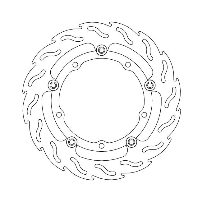 Moto-Master Flame series floating brake rotor
