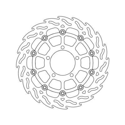 Moto-Master Flame series floating brake rotor