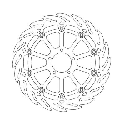 Moto-Master Flame series floating brake rotor