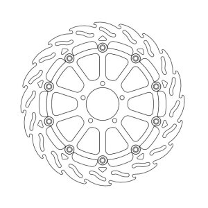 Moto-Master Flame series floating brake rotor