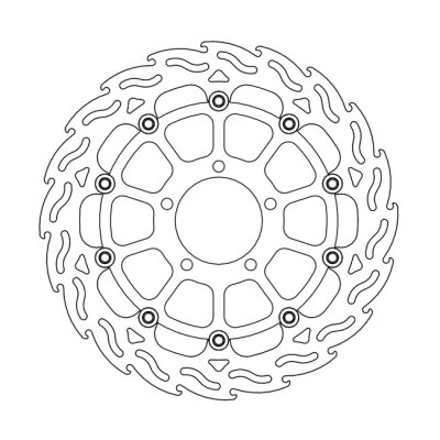 Moto-Master Flame series floating brake rotor