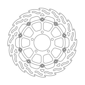 Moto-Master Flame series floating brake rotor