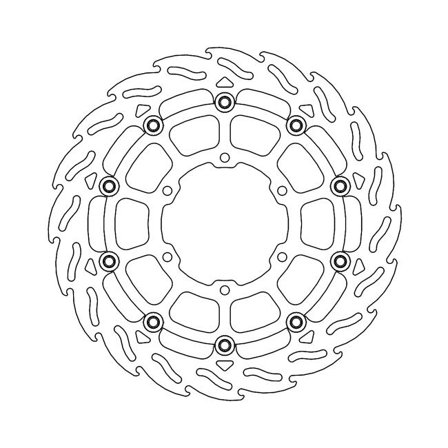 Moto-Master Flame series floating brake rotor